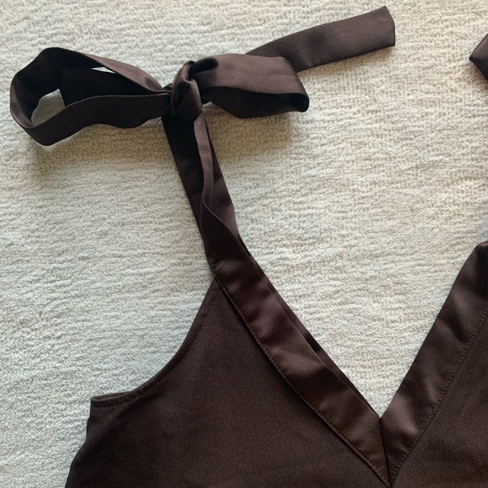 ASOS Black Sleeveless Blouse with Ties Sz. 12 - Picture 3 of 6